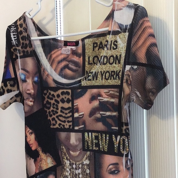 Blush Tops - ‘Blush’ Ribbed Design Intriguing Tunic